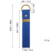 Einfarbiges Handgelenk-Schlüsselband mit Goldmetallbeschlägen, Blanko-Stoff-Schlüsselband mit Individuellem Logo für Werbegeschenke