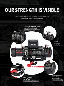 <strong>Electric</strong> <strong>12V</strong> DC 1200W Steel Wire Rope <strong>Winch</strong> (6mm 10m Lifting Height D-Ring End)-13500LBS Capacity Auto/Boat/ATV/UTV/Cranes 4-9m - Product Image 6