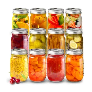 Best Seller Kitchen Gadgets 20 OZ Boca Larga Mason Canning Jar Sprouting Set Kit com Tampas De Alumínio