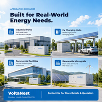 Système de stockage d'énergie commercial VoltaNest 241 kWh 261 kWh 215 kWh IP67 à refroidissement liquide pour extérieur, hors réseau, C&I ESS