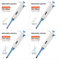 Micropipette manuelle en plastique pour transfert de liquides en laboratoire, volume réglable