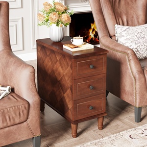Tribesigns Moderne Massief Houten Eindtafel Volledig Gemonteerd Met Slanke Nachtkastje Voor Het Bed - Product Image 3