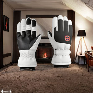 Gants unisexes en polyester imperméables pour l'hiver, très demandés, chauds, pour moto, motard, avec logo personnalisé, doublure en peluche, pour la conduite, le snowboard - Product Image 3