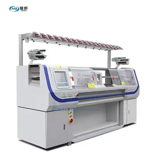 MaxZing Nuevo modelo 2024 Nueva máquina de tejer plana automática de 60 pulgadas con sistema doble de punto plano