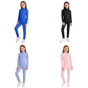 Mono de equitación unisex para niños, conjunto de equitación de manga larga con cuello alto, cremallera frontal, cinturón integrado, traje de entrenamiento personalizado - Product Image 1