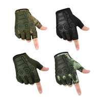 Gants tactiques unisexes demi-doigts pour sports de plein air, vélo de route et VTT, en polyester, imperméables, respirants, pliables et portables pour l'été