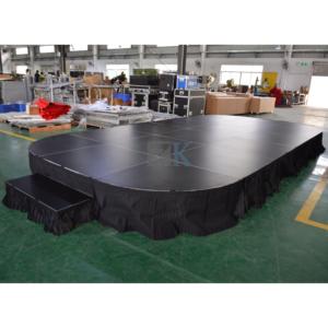 Escenario Modular Ligero y Portátil de Aleación de Aluminio con Plataforma de Madera Contrachapada, Fácil de Montar para Eventos y Espectáculos - Product Image 2