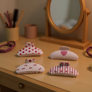 Fermagli per capelli stampati, 2 per colore, modelli assortiti per donne e ragazze - Product Image 3