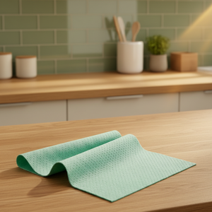 Fournisseur de matériaux pour lingettes de cuisine personnalisées en viscose/polyester perforées, feutre aiguilleté non tissé - Product Image 2