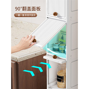 Armoire de rangement rectangulaire pour salle de bain Lida 50x30 cm, autoportante avec comptoir en pierre microcristalline, gris durable - Product Image 5