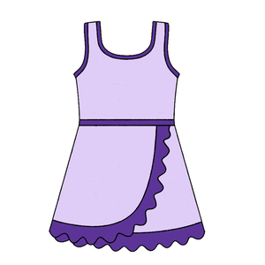 Robe GSD4146 personnalisée pour petite fille, boutique, rouge unie avec bordure noire, vente en gros, robe athlétique sans manches pour bébé fille, robe à volants pour enfant - Product Image 6