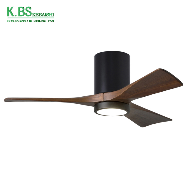 New Design 52 Inch Smart Wooden Ceiling Fan Modern Bldc Energy Efficient Ceiling Fan With Light and Remote