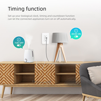 Prise murale intelligente WiFi Tuya, norme américaine, 2 prises, AC 240V, chargeur Type-C et USB, protection contre les surcharges, compatible avec Alexa/Google
