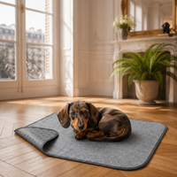 Fancie Tapis de couchage écologiques en TPU imperméable et polaire doux pour chiens, tapis de cage antidérapant et anti-fuite, lavable en machine, 270g/m²