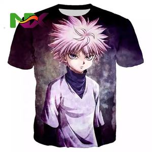 T-shirt pour homme, col rond, ajusté, doux, anime <span class=keywords><strong>manga</strong></span>, vêtements, t-shirt <span class=keywords><strong>X</strong></span> Hunter, t-shirt Killua Zoldyck - Product Image 1