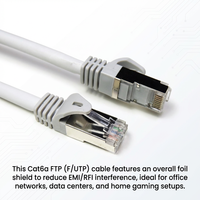 Cat6 Cat6A 23AWG rj45 kabel Patch pelindung kabel ethernet UTP FTP SFTP patch kabel kucing 6A tembaga kabel Patch komunikasi