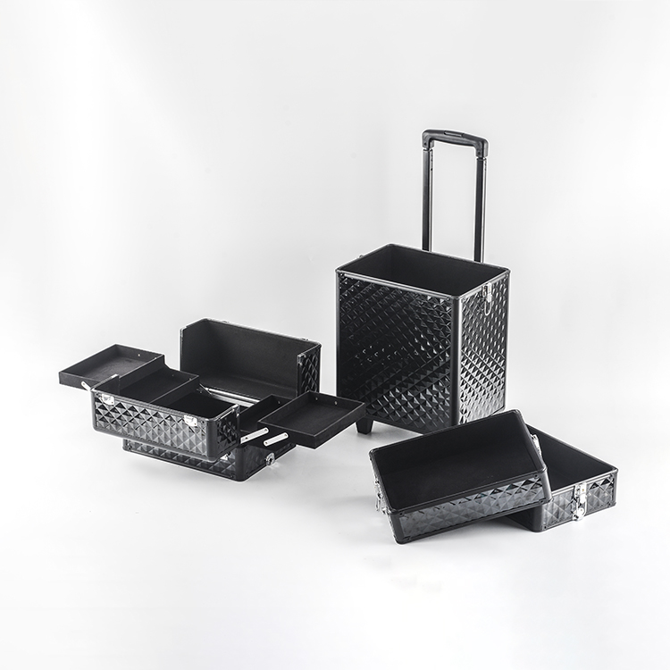 Косметический чехол с алюминиевой тележкой для макияжа