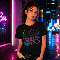 T-shirt JNEI Neon Girls Night Out pour femmes, séchage rapide, respirant, coupe ajustée, streetwear, idéal pour les sorties en boîte de nuit