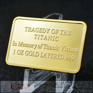 Badge commémoratif Manka Titanic en or plaqué 1 oz .999, artisanat métallique commémoratif - Product Image 1