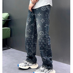 <span class=keywords><strong>Jeans</strong></span> de travail amples <span class=keywords><strong>pour</strong></span> hommes, best-sellers, style streetwear hip-hop, jacquard, motif unique, <span class=keywords><strong>jeans</strong></span> <span class=keywords><strong>pour</strong></span> hommes - Product Image 1