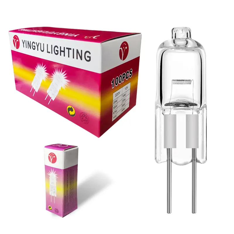 Lampu halogen G4 kualitas tinggi pencahayaan lanskap cahaya dapat diredupkan bohlam halogen G4 10W 20W 35W 12V G4