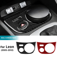 Accessoires de porte-gobelet de voiture de luxe véritable autocollant en Fiber de carbone souple pour Leon 1M MK1 2005-2012 LHD & RHD Application intérieure