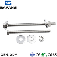 Anti-Corrosion DIN933 Stainless Steel Threaded Rods Hex Nuts Flat Washers M6-M16 for Flange/Pipe Flange BF Brand Industrial