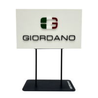 Bloques acrílicos de metal, tablero de logotipo, mesa de letras 3D, placa de tienda de oficina, soporte de letrero de tienda, letreros publicitarios personalizados para negocios