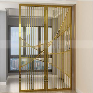 EX098 Modern Design Laser Cut Stainless Steel Multi-Functional Durable <b>Screen</b> Partition Fixed Room Divider for Salon <b>Wall</b> Decor - Product Image 2