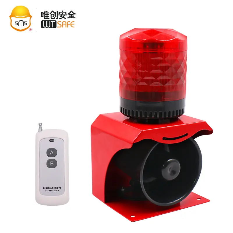 Portable Indoor and outdoor safety remote siren industrial waterproof wireless control audible and visual alarm