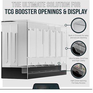 Hộp đựng thẻ bài <span class=keywords><strong>acrylic</strong></span> trong suốt + đen 6 ngăn đặt hàng riêng, chứa được 240 thẻ, tương thích với hộp trưng bày thẻ bài thể thao TCG - Product Image 5