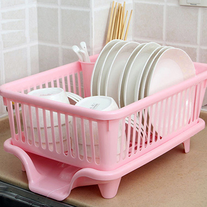 Large Bowl Rack Plastic Single-Layer Drain Dripping Dish Rack Tableware Storage Kitchen Bowl Rack