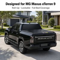 Couverture de benne enroulable en alliage d'aluminium MG Maxus ETerron 9, étanche, avec fonction de verrouillage pour UTE