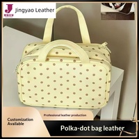 Vente en gros de cuir synthétique PVC à pois de 1,0 mm, quatre couleurs, matière Rexine pour sac à main, trousse de maquillage, bagages, couverture de carnet, couverture d'album