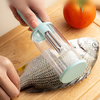 Multifunctionele Plastic Groente Fruit Dunschiller Aardappelschiller Pellen Mes Met Container