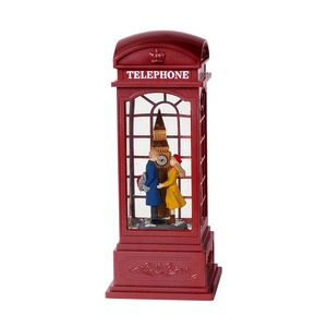 Nuevo Producto, Lámpara de Viento con Forma de Cabina Telefónica para Parejas, Regalo de Cumpleaños o San Valentín para Novia, Decoración, Lámpara de Viento Hecha a Mano, Globo de Nieve - Product Image 1