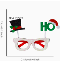 Lunettes de Noël style rennes du Père Noël pour enfants et adultes, décorations de Noël avec monture de lunettes pour fête de Noël printanière