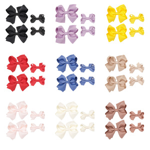 Barrettes pour filles, lot de 4, barrettes pour tout-petits, clips en ruban gros-grain, clips alligator, accessoires pour cheveux d'enfants - Product Image 1