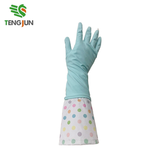 Guantes de Látex Azules de Grosor Medio y Largos para Limpieza del Hogar, Jardinería, Lavado y Cuidado de Mascotas - Product Image 2