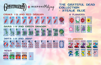 Grateful Dead BLUE TIE DYE PEARL Jeu de Mahjong américain en acrylique gravé, 160 tuiles de Mahjong, pour fêtes de famille et divertissement