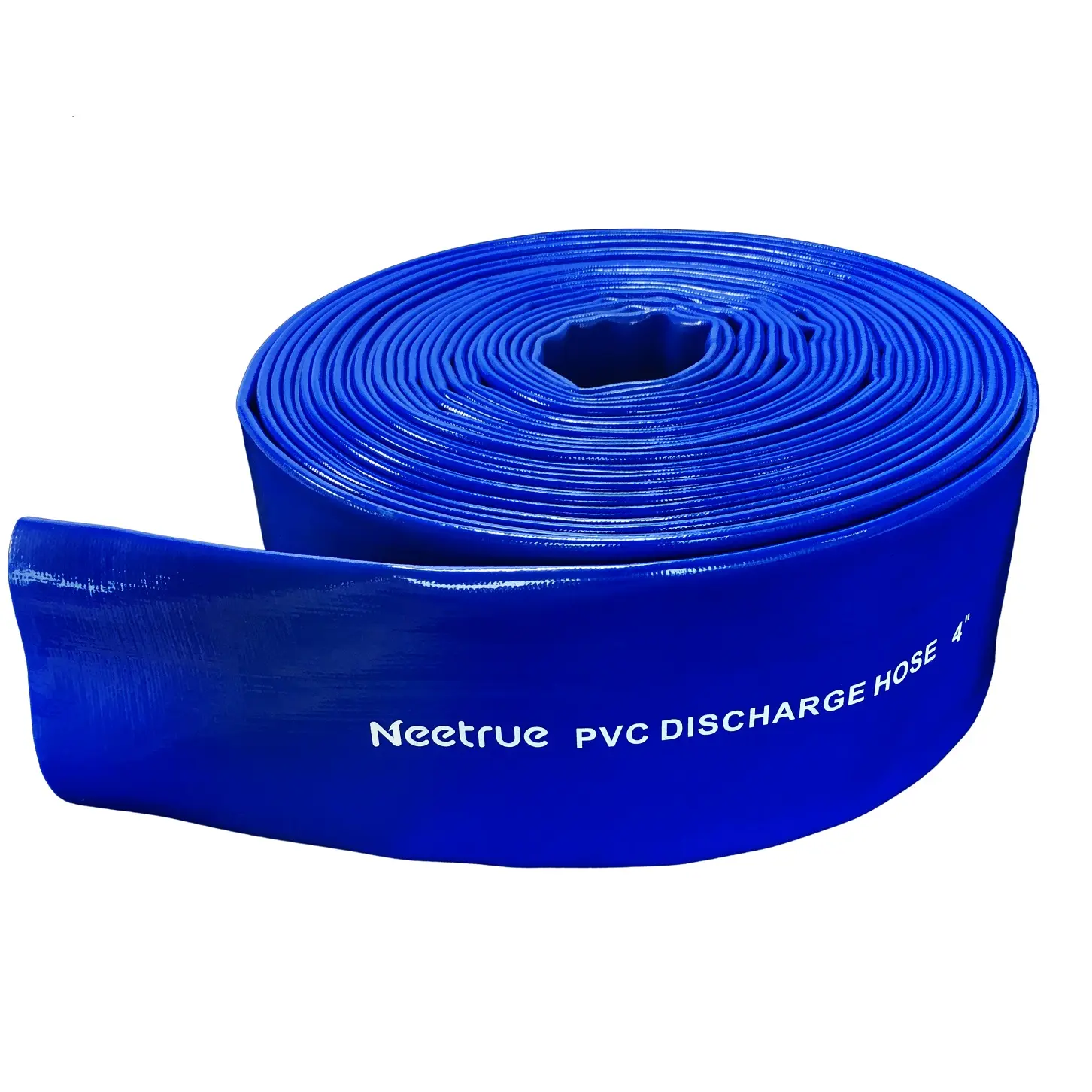 Neetrue 16-Zoll blaues flaches PVC-Lagerwasserpumpe Landwirtschaft Bewässerung Entladeschlauch