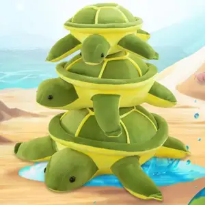 Brinquedo macio de pelúcia de animais do mar e oceano, travesseiros fofos de tartaruga, brinquedos de pelúcia