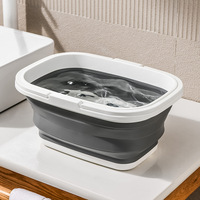 Vente chaude 16L Panier De Rangement En Plastique Pliable Organisateur De Blanchisserie De Ménage Pliable avec Fonction De Suspension pour Les Vêtements Sales