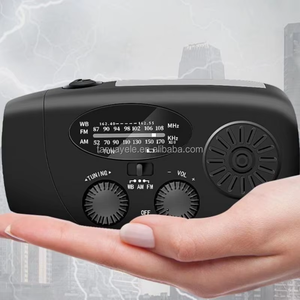 Radio d'urgence <span class=keywords><strong>2000</strong></span> mAh avec lumières, radio solaire portable rechargeable AM/FM pour voyages en extérieur avec lampe de poche - Product Image 6