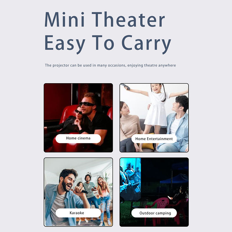 ORANGLES 3D 4K Smart Pico Projector | 1080P Portable DLP Mini Projector with Android & WiFi | Mobile Home Theater – orangles Kuwait - elegant presentation - exhibiting components - Image 6 of 6 | ideal for home | Discount on 3D 4K Smart Pico Projector | 1080P Portable DLP Mini Projector with Android & WiFi | Mobile Home Theater – orangles Kuwait Virginia | Free Shipping ORANGLES