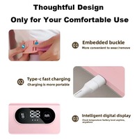 Ceinture chauffante intelligente pour soulager les douleurs menstruelles, avec vibration, massage du ventre et du bas du dos, ceinture chauffante pour le ventre, masseur utérin chauffant