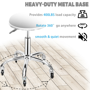 Taburete de salón de belleza para el cabello, silla de Bar con rueda de polea, elevador rotativo, de <span class=keywords><strong>laboratorio</strong></span>, venta al por mayor - Product Image 4