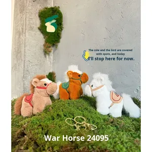 Nouveau pendentif en peluche de poney en peluche courte et en coton PP du Guangdong, jouet en peluche, porte-clés, sac à main, cheval de guerre créatif, vente en gros - Product Image 6