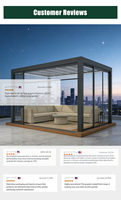 Kit de pergola bioclimatique en aluminium Tingmeihaoting, résistant à la rouille, avec revêtement en poudre, pour villa, extérieur, toutes saisons