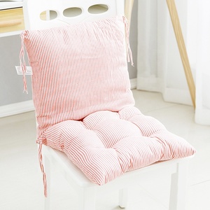 Cheersee pink Kitchen Seat Pads Cotton Linen Dining Table Armchair Piano <strong>Bench</strong> Rattan Swivel Chair <strong>Cushions</strong> with Long Ties - Product Image 1